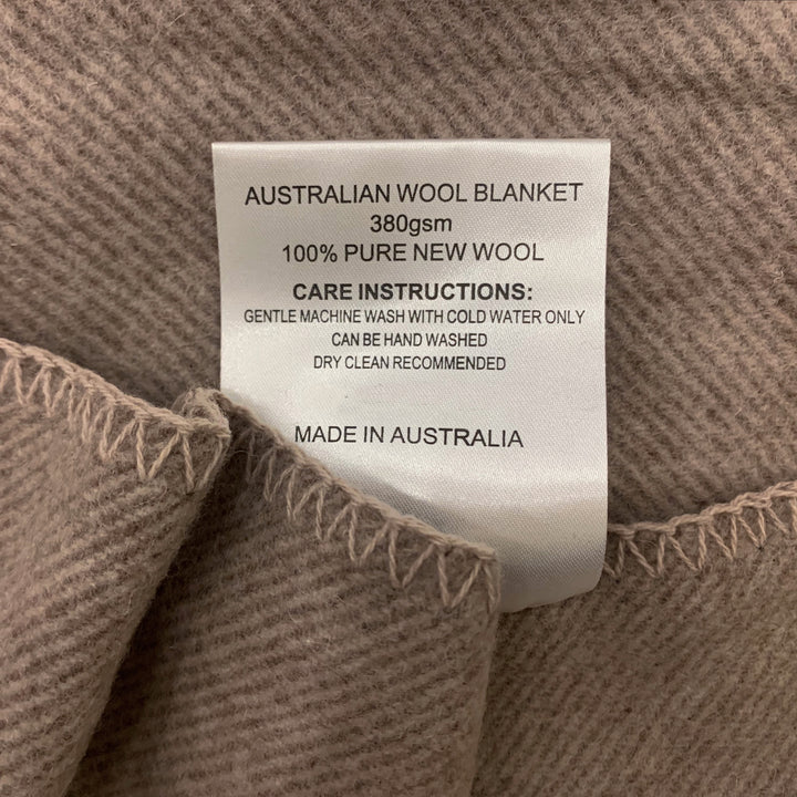 Aust Made Wool Blanket Twill mocha