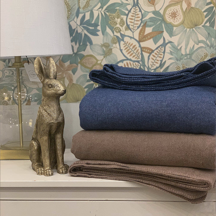 Aust Made Wool Blanket Twill mocha