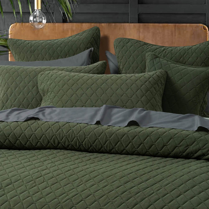 Lester Olive Green Coverlet Set