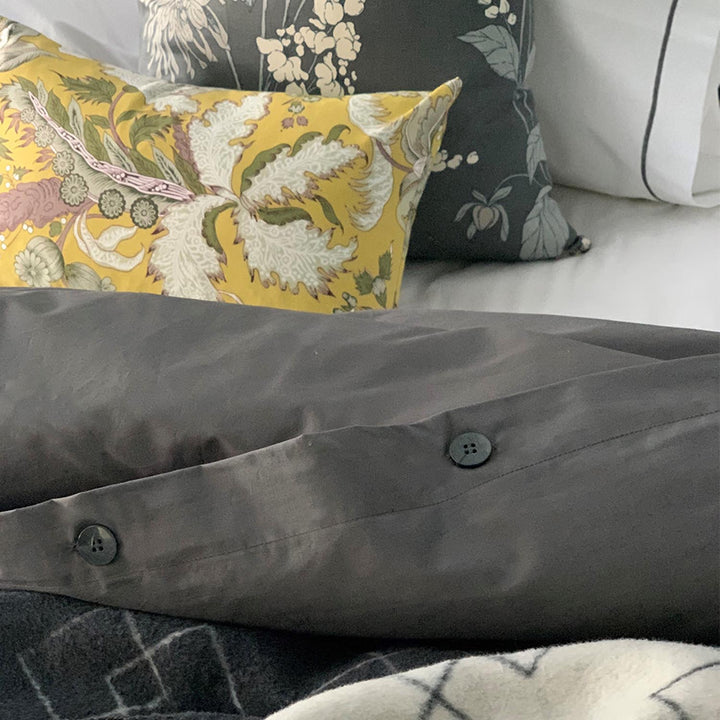 Egyptian Cotton Quilt Cover Charcoal