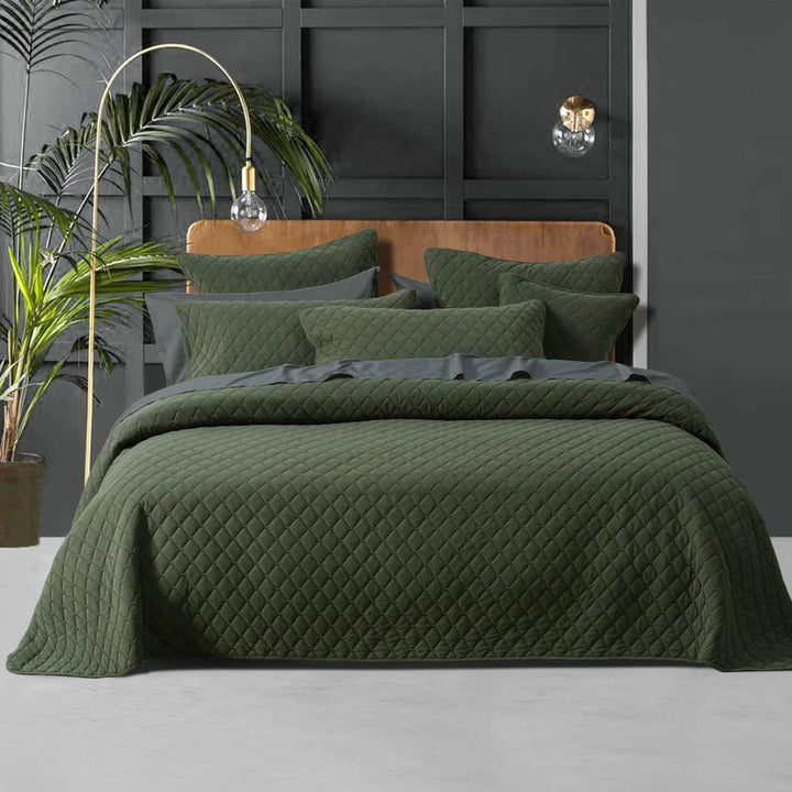 Lester Olive Green Coverlet Set