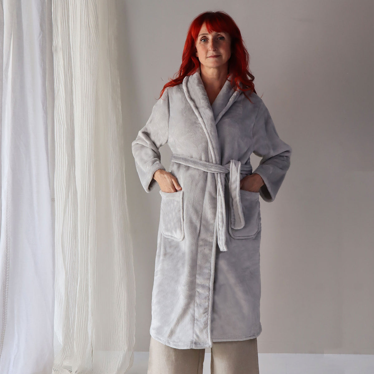 Bemboka's Brogo Luxe Micro Mink Robes Dove The Bedspread Shop
