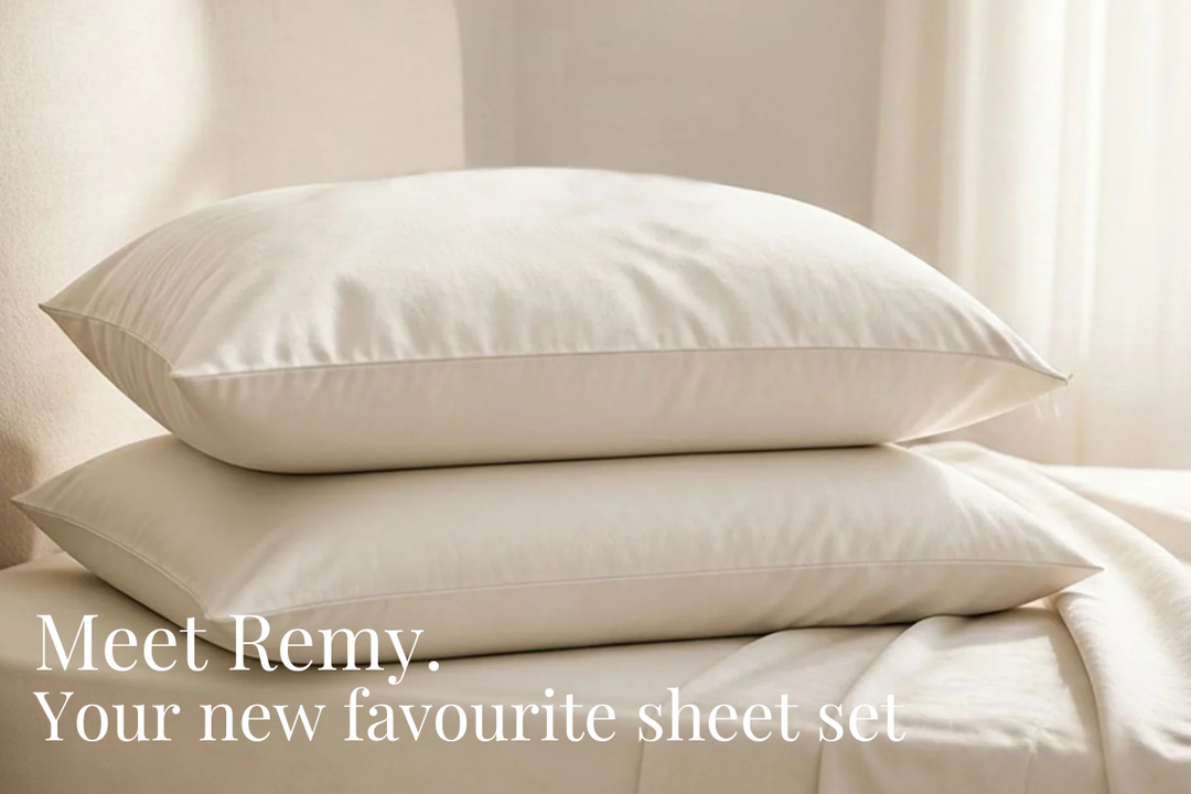 Meet Remy: Our New Organic Cotton Percale Sheets