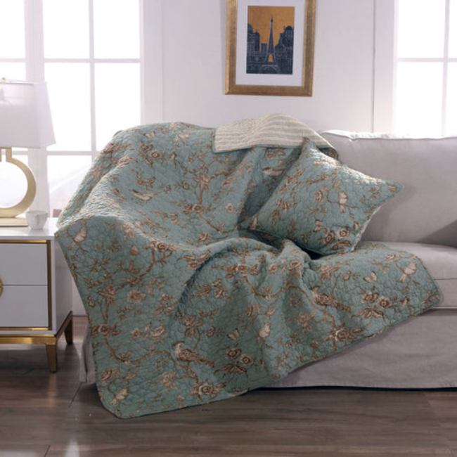 Trellis Quilted cotton Throw