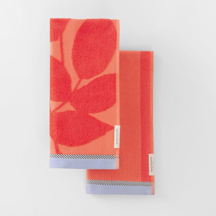 Floral Red Tea Towel
