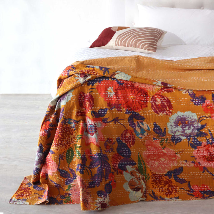 Cotton Kantha quilt Safi