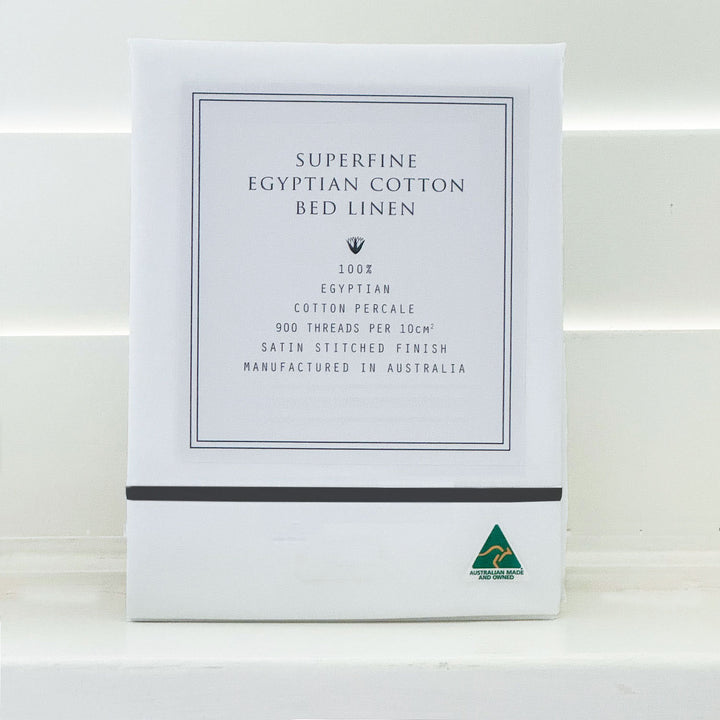 Egyptian Cotton Travel p/case White & Charcoal