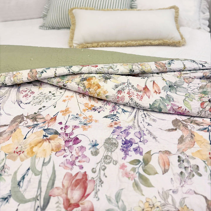Native florals Pastel Coverlet