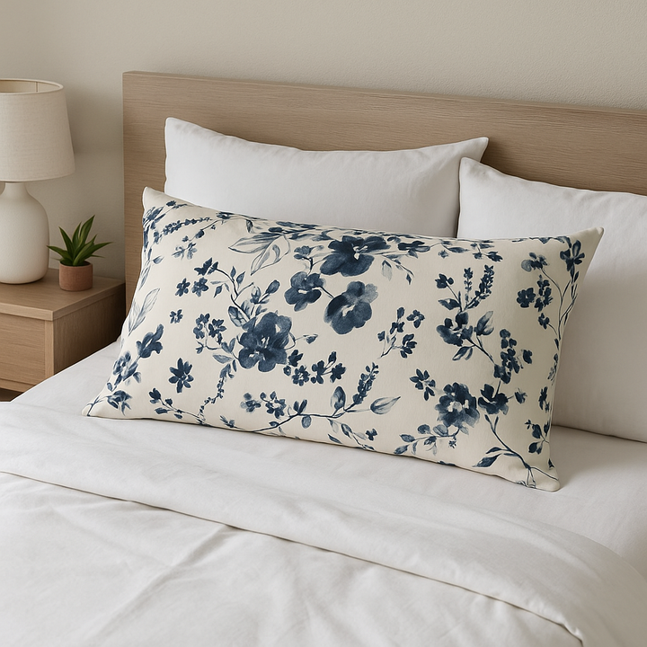 Lanham Silk Pillowcase Blue Rose