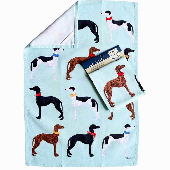 Greyhound cotton Tea Towel