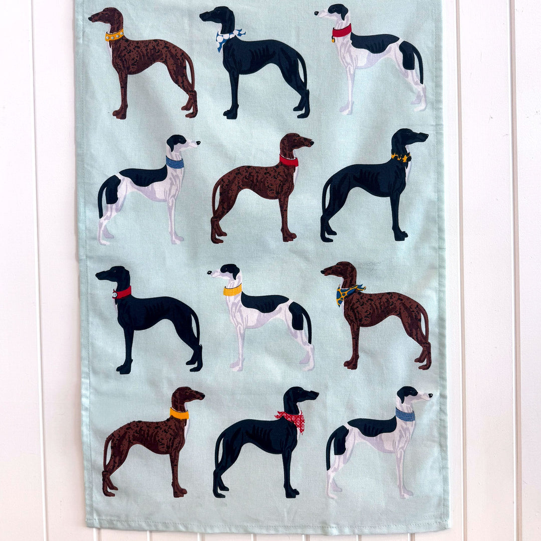 Greyhound cotton Tea Towel