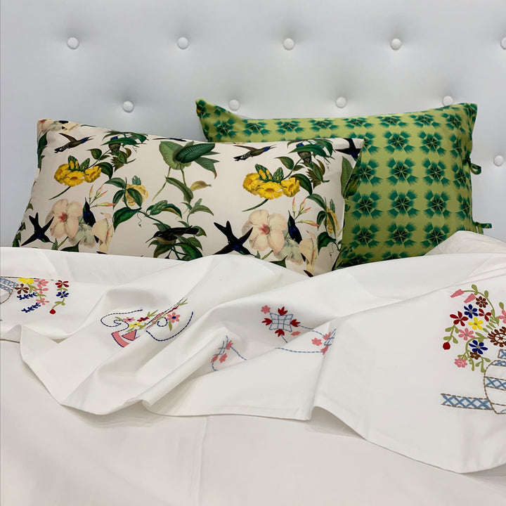 Vintage Cross Stitch Flat Sheet