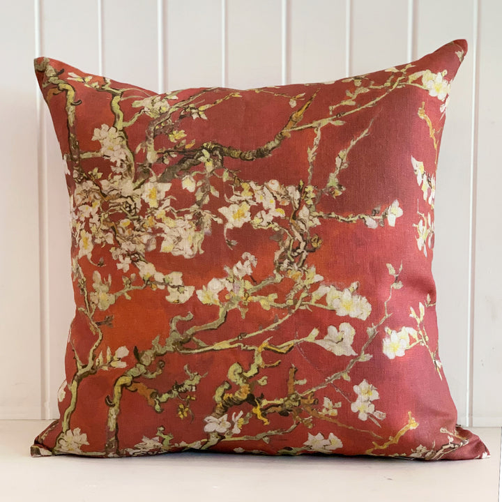 Blossom Linen Cushion Cover Russett