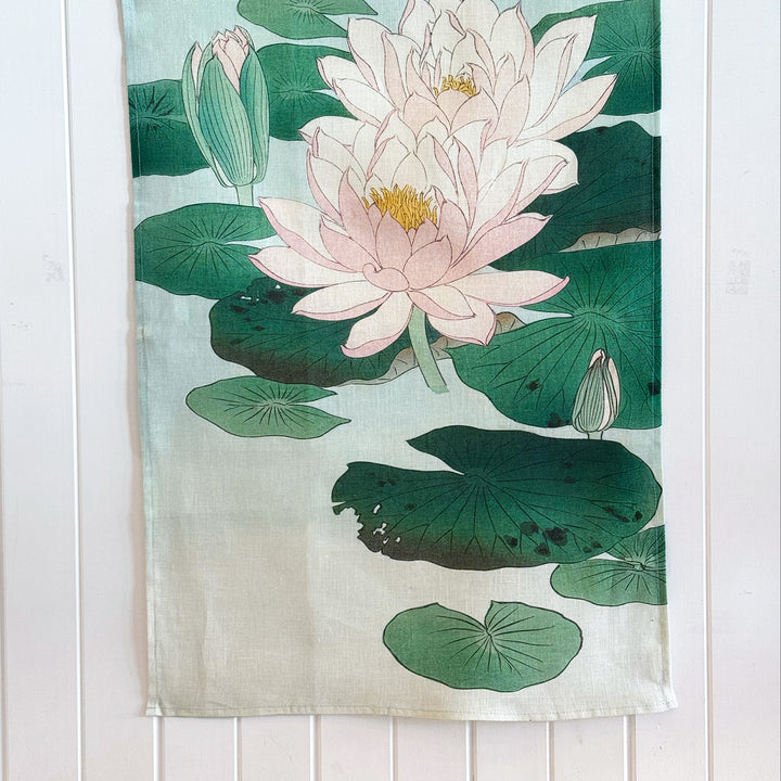 Ohara Koson Waterlily Tea Towel