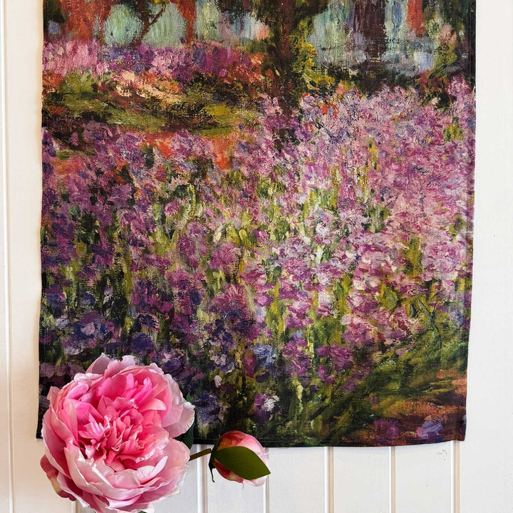 Monets Garden Linen Tea Towel