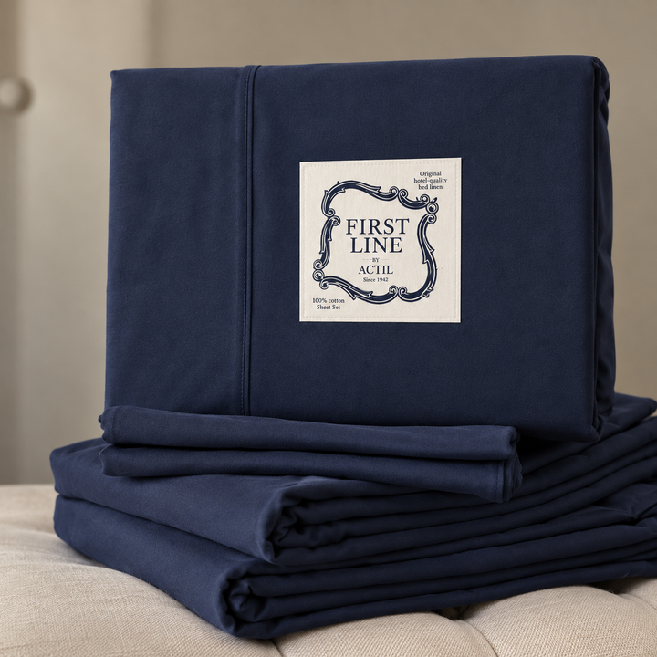 Actil First Line Original Hotel Navy Cotton Sheet Set