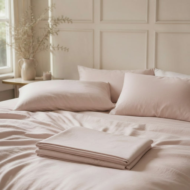 Remy Organic Cotton Flat Sheet - Blush