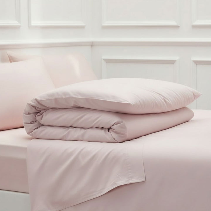 Remy Organic Cotton Quilt Cover Bundle - Blush