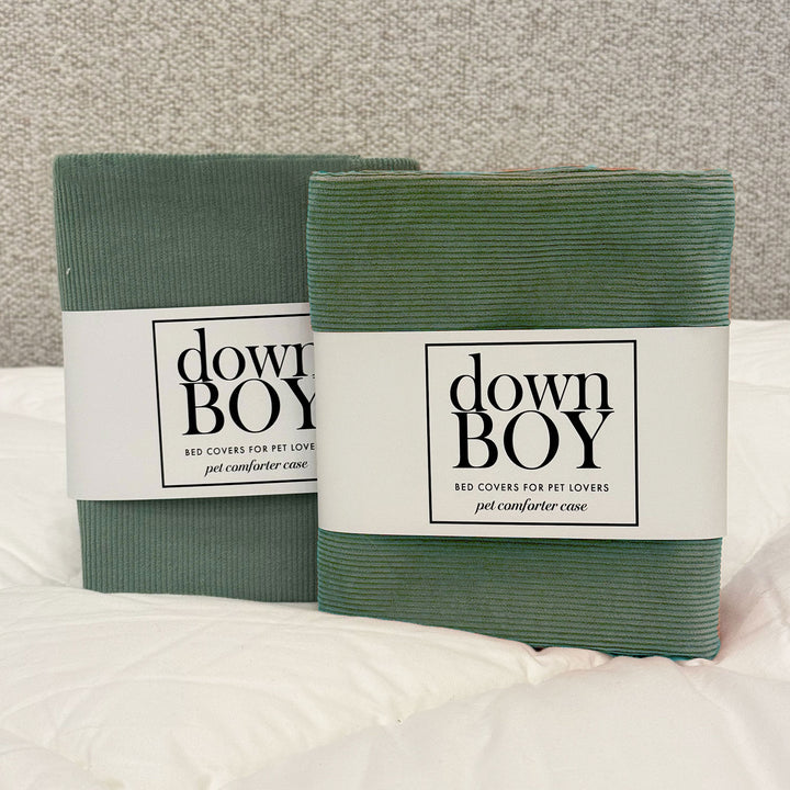 Down Boy cotton corduroy cover Sage