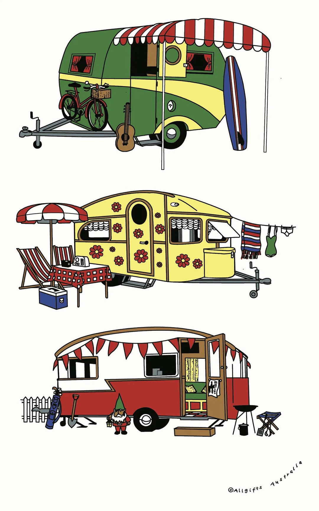 Van life cotton tea towel