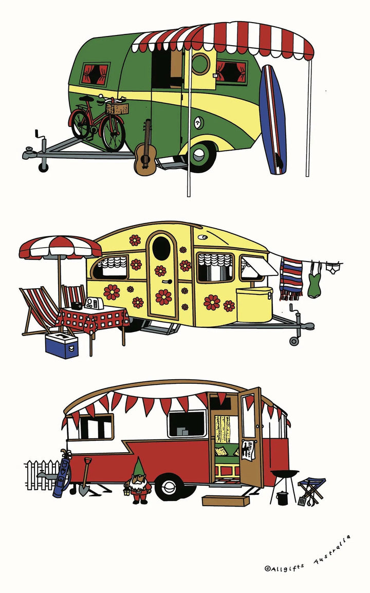 Van life cotton tea towel