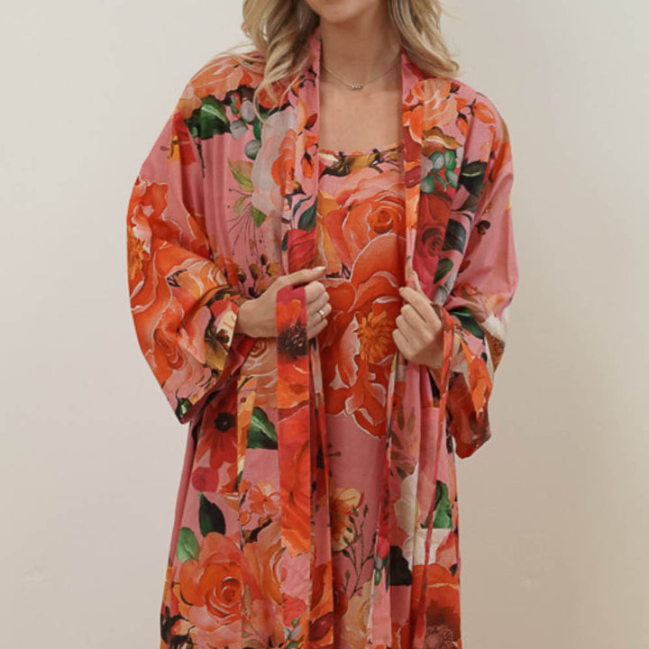 Tuscan Rose Cotton Robe
