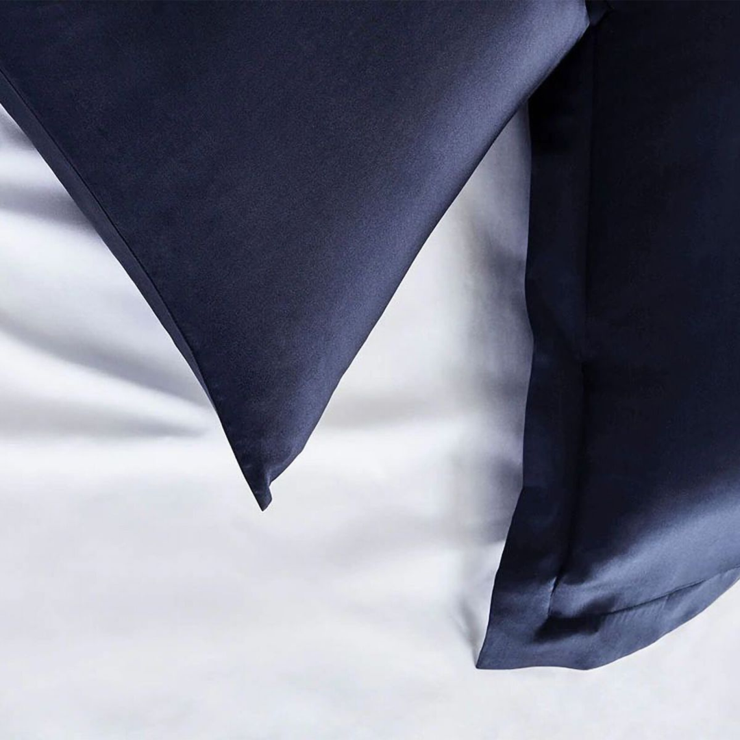 Tailored Midnight Blue Silk Pillowcase