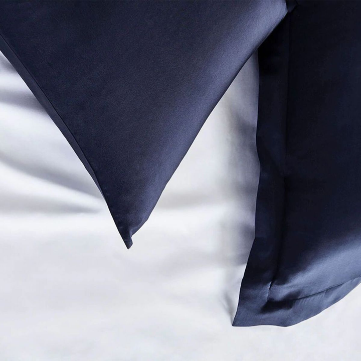 Tailored Midnight Blue Silk Pillowcase