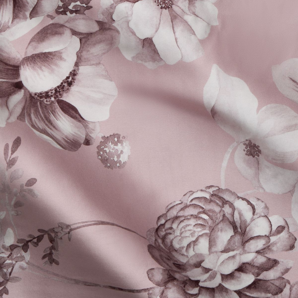 Floral Pink Silk Pillowcase