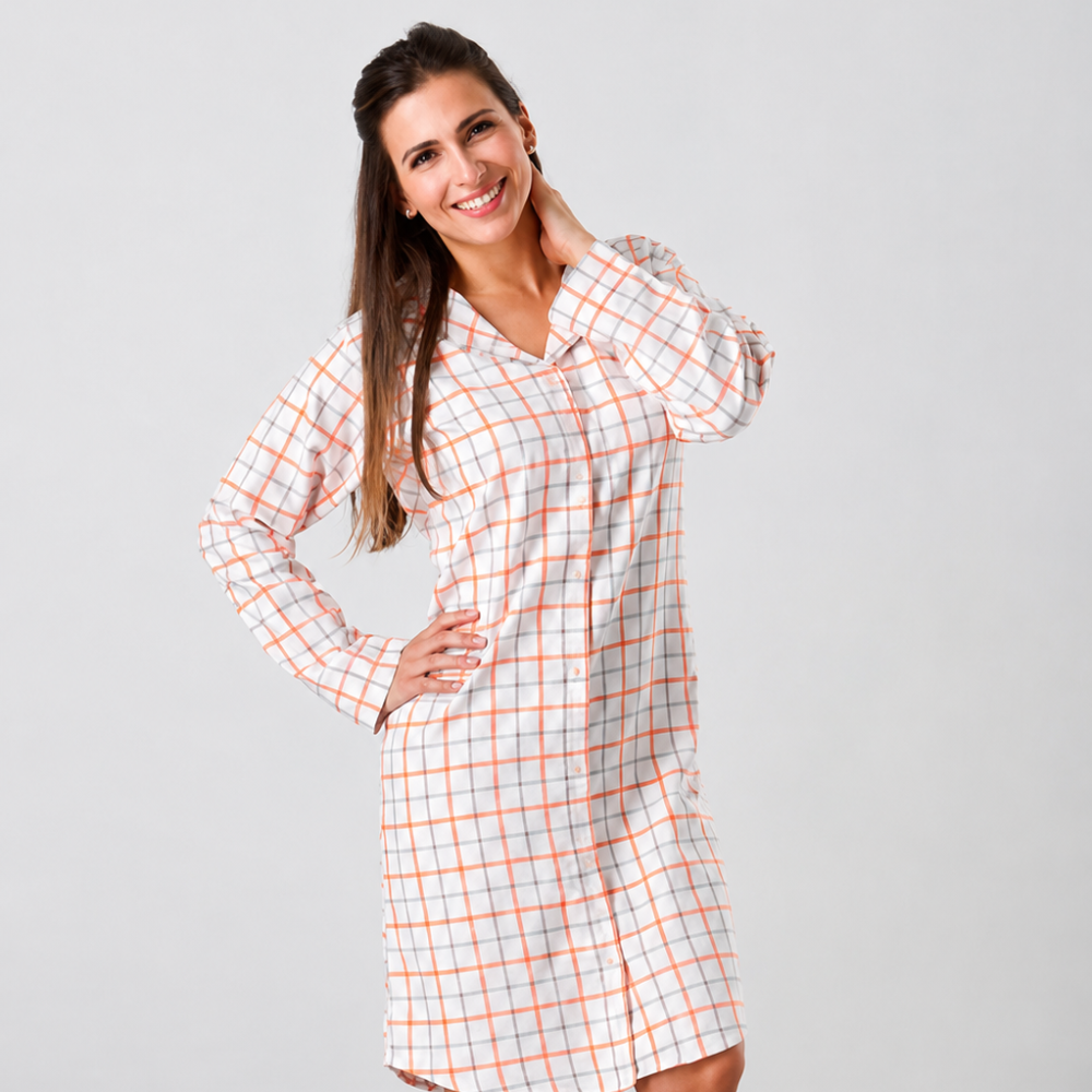 Quin Check Flannelette Nightshirt