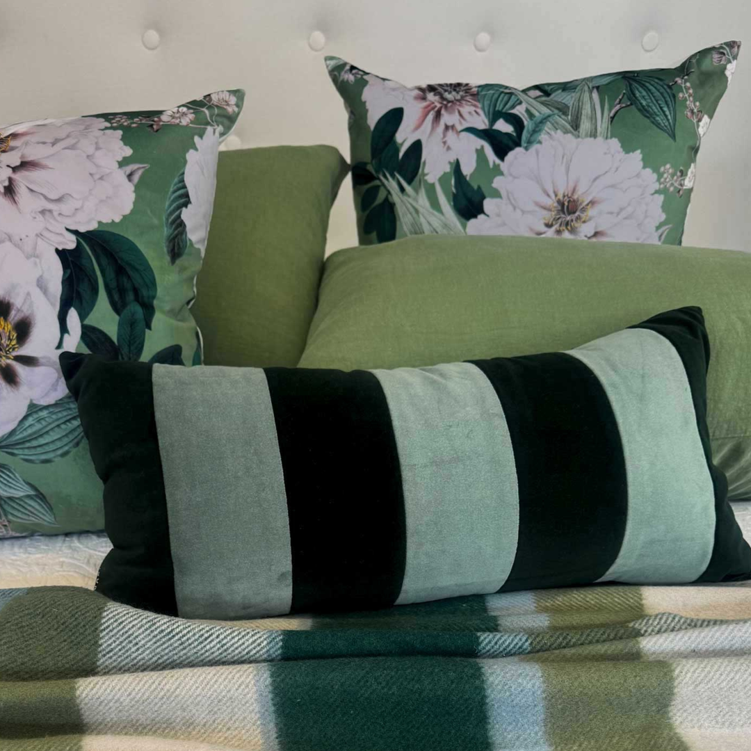 Green Stripe Cushion