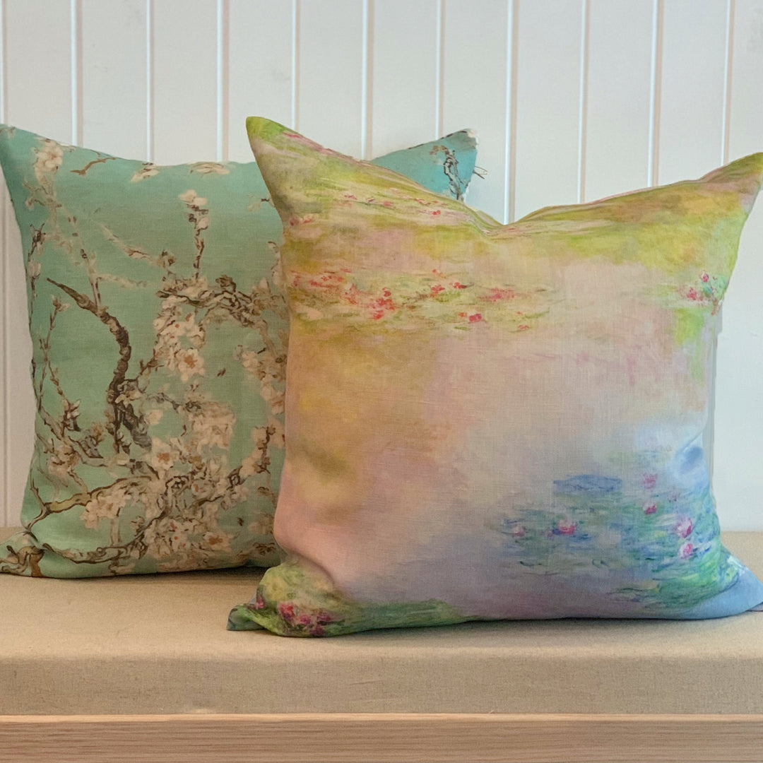 Waterlilies Linen Cushion Cover