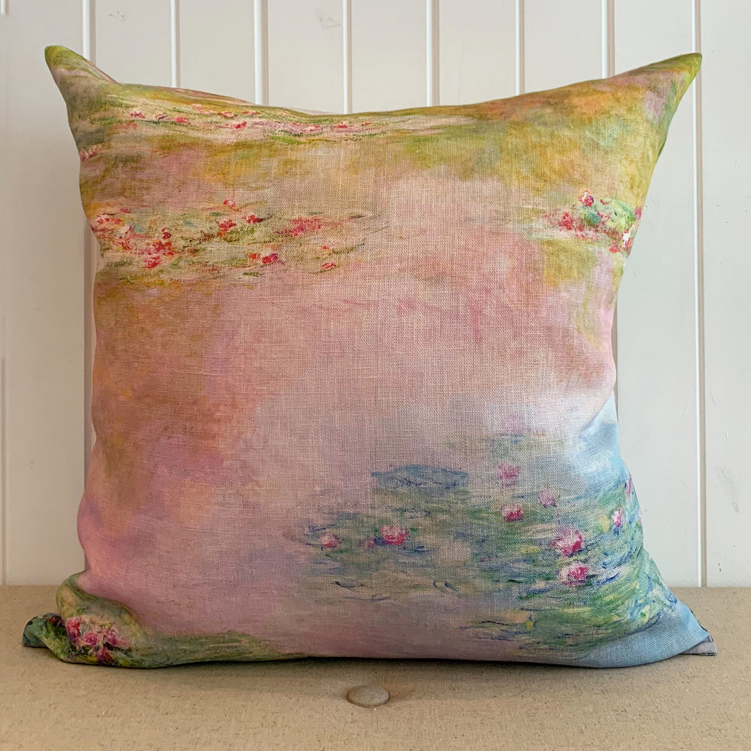 Waterlilies Linen Cushion Cover