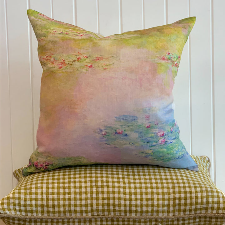 Waterlilies Linen Cushion Cover