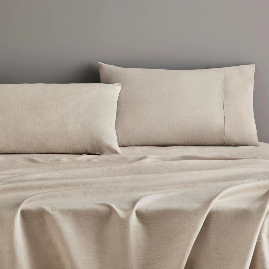 Sheridan Abbotson fitted flax sheet King