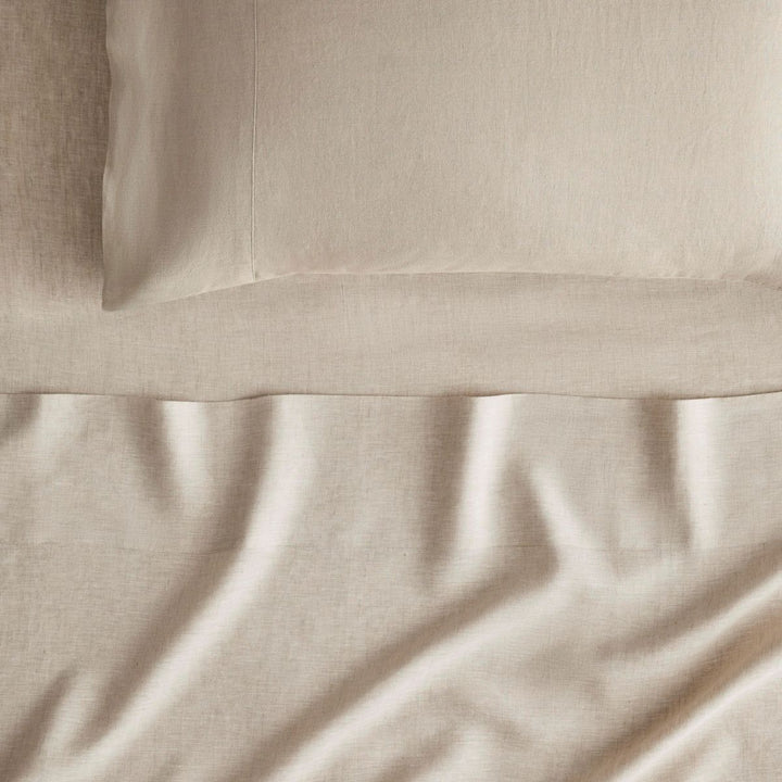 Sheridan Abbotson fitted flax sheet King