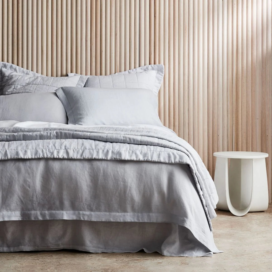 Sheridan Abbotson linen King Quilt Cover silver