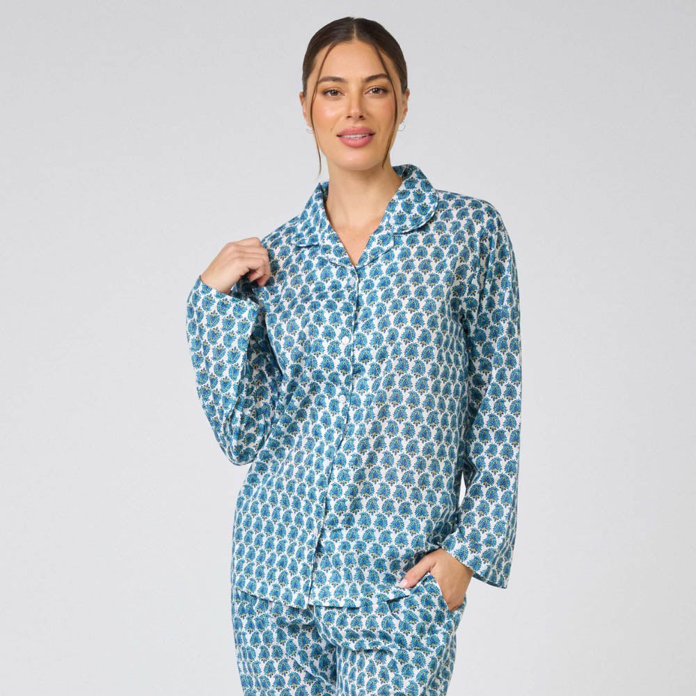 Gemma Blue Long Pajama Set