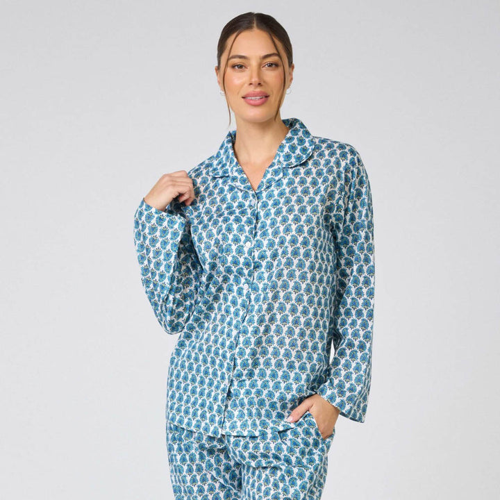 Gemma Blue Long Pajama Set