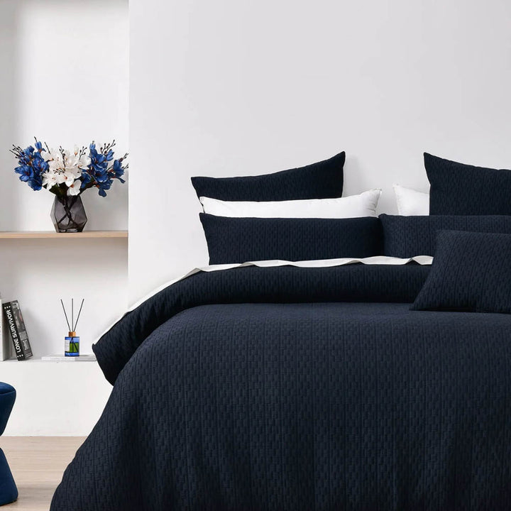 Burleigh Navy Quilt Cover Set
