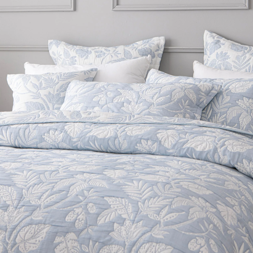 Laurieton Blue Floral European Pillowcase