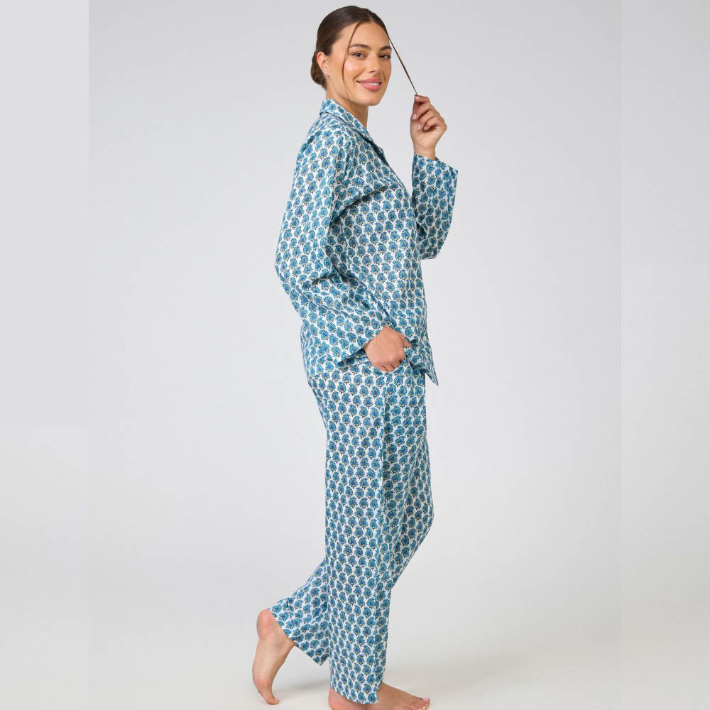 Gemma Blue Long Pajama Set