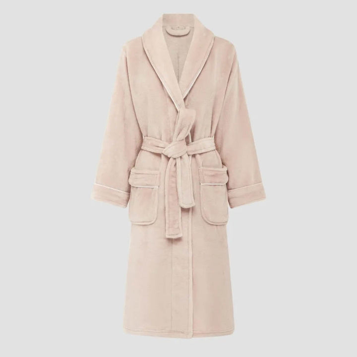 Brogo Pipped Micro Mink Robe Blush
