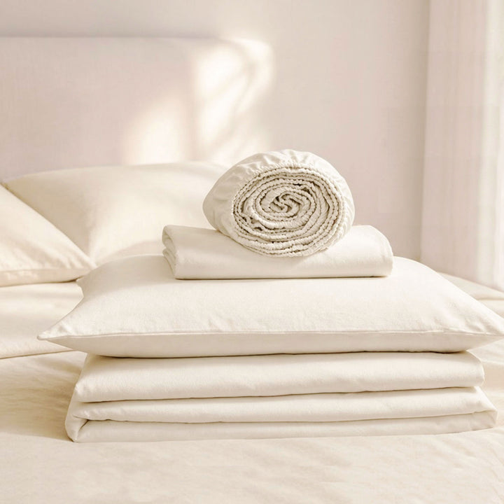 Remy Organic Cotton Sheet Bundle - Ivory