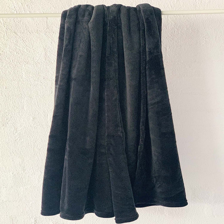 Brogo Micro Mink Throws Charcoal