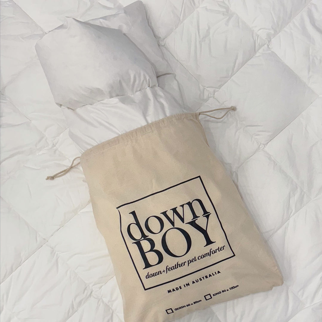 Down Boy Linen case Larkspur