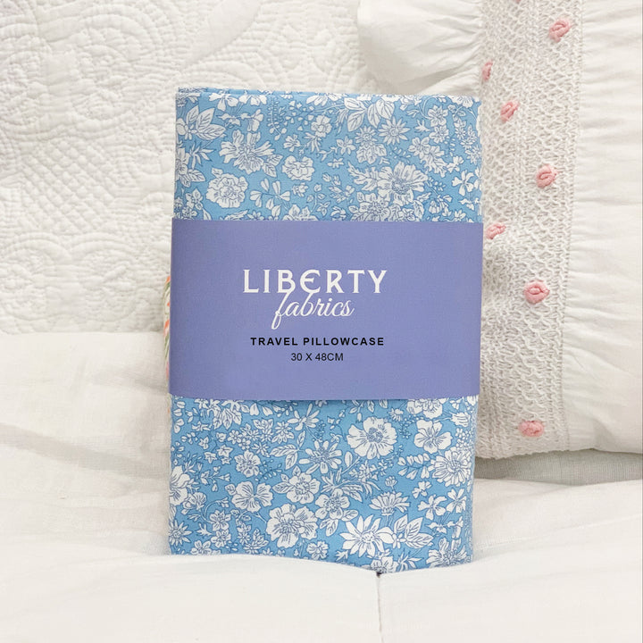 Liberty emily sky petal TRAVEL Pillowcase