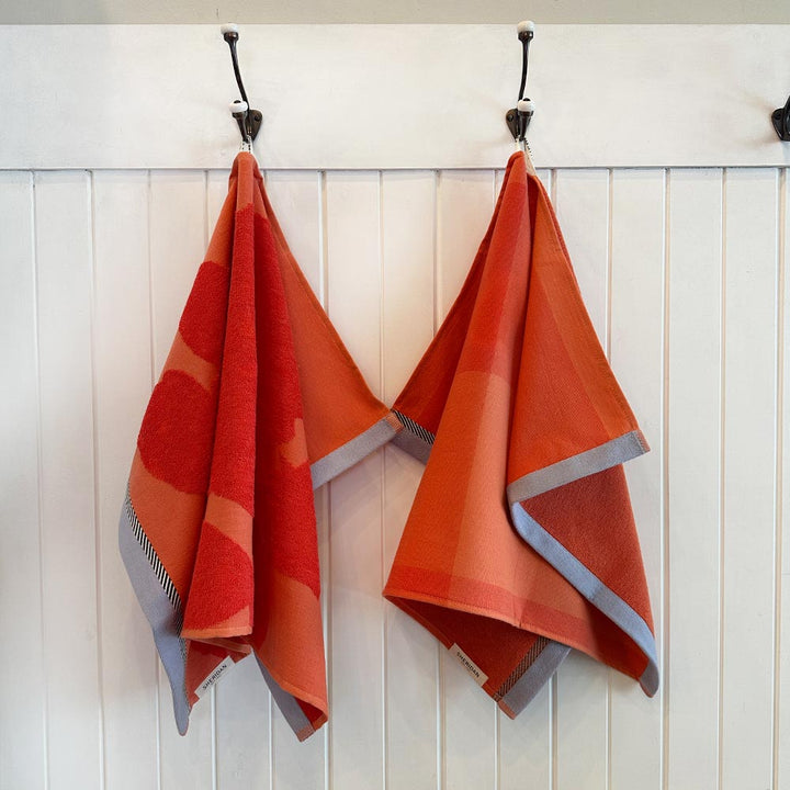 Floral Red Tea Towel