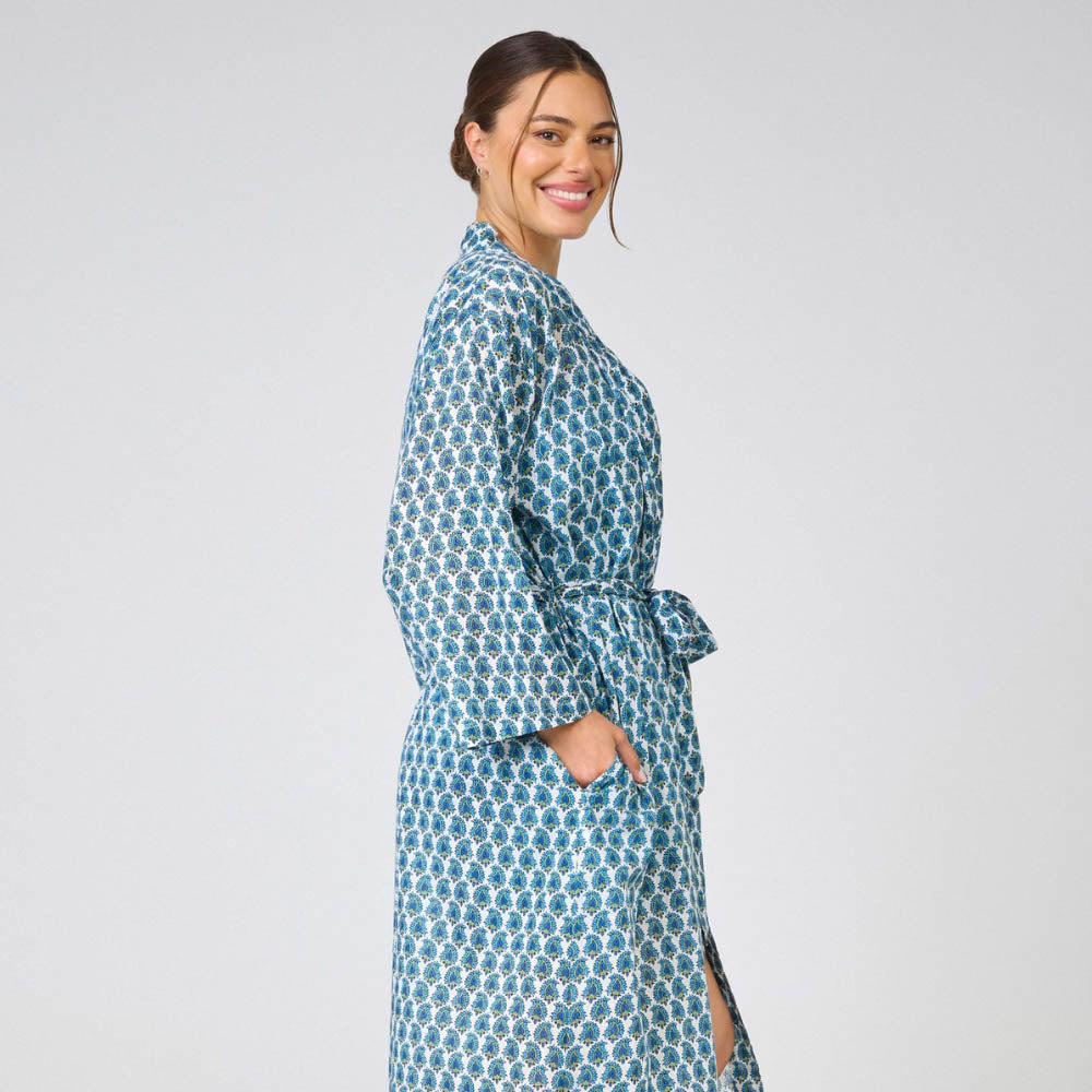 Gemma Blue Cotton Kimono