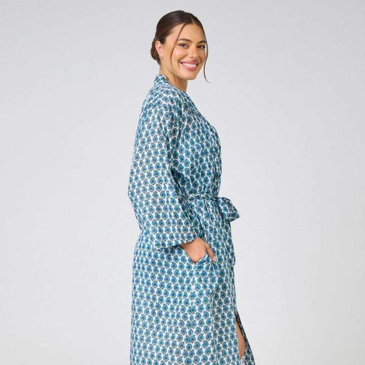 Gemma Blue Cotton Kimono